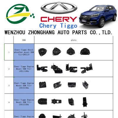자동차 부품 Chery Tiggo 3 4 5 6 7 8 Pro 제품 카탈로그